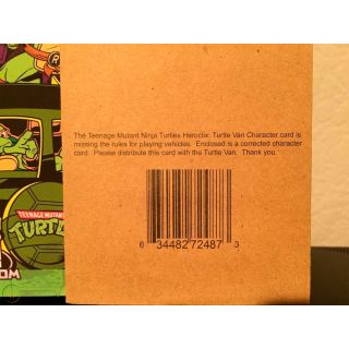 The Teenage Mutant Ninja Turtles HeroClix: Turtle Van Character Card
