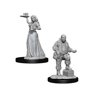 Pathfinder Unpainted Miniatures: Merchants (Serving Girl/Merchant) (72584)