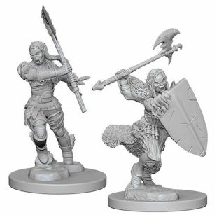 Pathfinder Deep Cuts Unpainted Miniatures: HalfOrc Female Barbarian (72614)