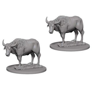WizKids Deep Cuts Unpainted Miniatures: Oxen (73099)