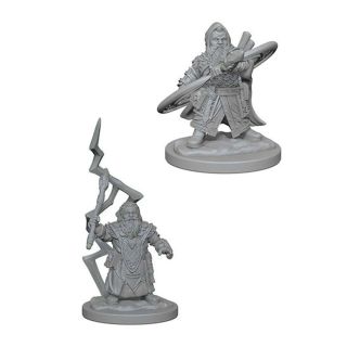 Pathfinder Deep Cuts Unpainted Minis: Dwarf Male Sorcerer (73188)