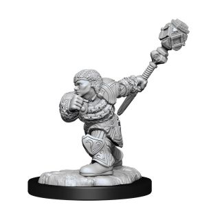Magic the Gathering Unpainted Miniatures: Dwarf Fighter & Dwarf Cleric (90276)