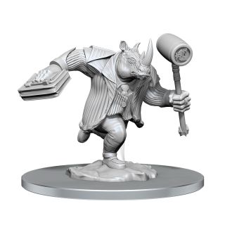 Magic: The Gathering Unpainted Miniatures: Freelance Muscle and Rhox Pummeler (90564)