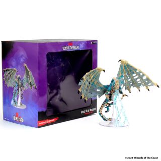 D&D Icons of the Realms Miniatures: Boneyard Premium Set - Blue Dracolich (Set 18) (96038)