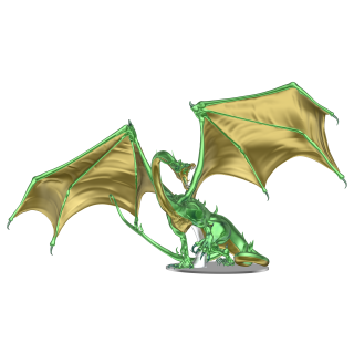 D&D Icons of the Realms: Adult Emerald Dragon Premium Figure (96064)