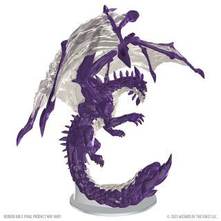 D&D Icons of the Realms: Adult Amethyst Dragon Boxed Miniature (96319)