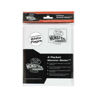 Monster Protectors - 4-Pocket Binder - White / White Pages ***OOP***