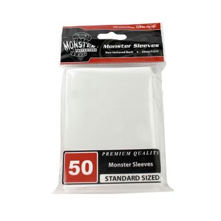Monster Sleeves - No Logo - Large Size - Glossy White 50 ct.