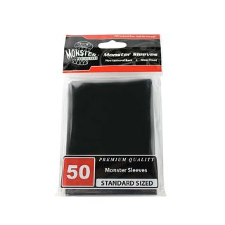Monster Sleeves - No Logo - Large Size - Glossy Black 50 ct.