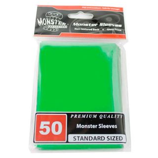 Monster Sleeves - No Logo - Large Size - Glossy Green 50 ct.
