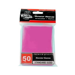 Monster Sleeves - No Logo - Large Size - Glossy Pink 50 ct.