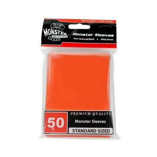 Monster Sleeves - No Logo - Large Size - Glossy Orange 50 ct.