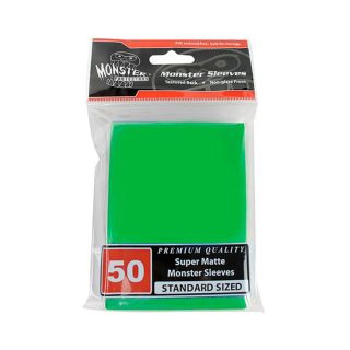 Monster Sleeves - No Logo - Large Size - Super Matte Green 50 ct.