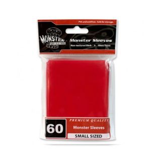 Monster Sleeves - No Logo - Small Size - Glossy Red 60 ct.