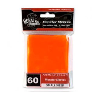 Monster Sleeves - No Logo - Small Size - Glossy Orange 60 ct.