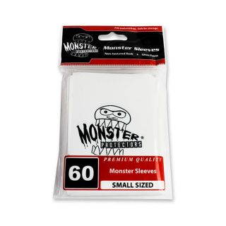 Monster Sleeves - Monster Logo - Small Size - Glossy White 60 ct.