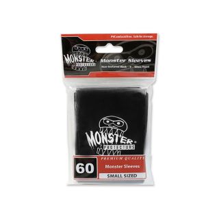 Monster Sleeves - Monster Logo - Small Size - Glossy Black 60 ct.