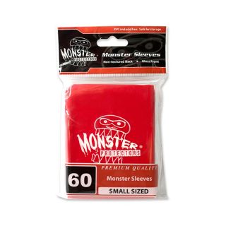 Monster Sleeves - Monster Logo - Small Size - Glossy Red 60 ct.