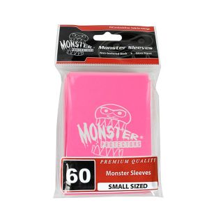 Monster Sleeves - Monster Logo - Small Size - Glossy Pink 60 ct.