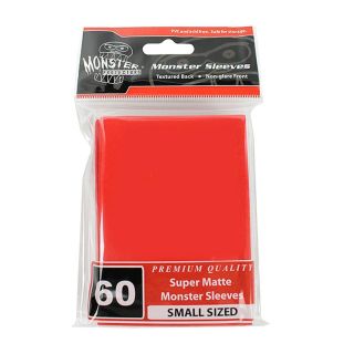 Monster Sleeves - No Logo - Small Size - Super Matte Red 60 ct.