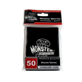 Monster Sleeves - Monster Logo - Large Size - Glossy Black 50 ct.