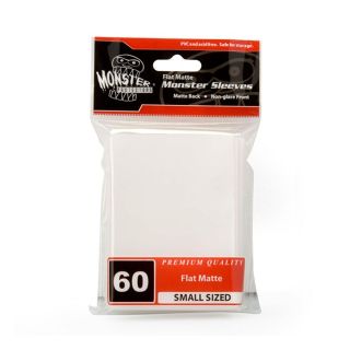 Monster Sleeves - No Logo - Small Size - Flat Matte White 60 ct.