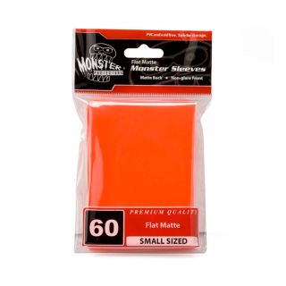 Monster Sleeves - No Logo - Small Size - Flat Matte Orange 60 ct.