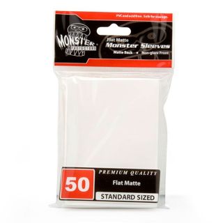 Monster Sleeves - No Logo - Large Size - Flat Matte White 50 ct.