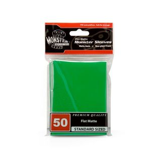 Monster Sleeves - No Logo - Large Size - Flat Matte Green 50 ct.