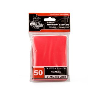 Monster Sleeves - No Logo - Large Size - Flat Matte Red 50 ct.