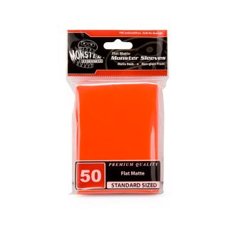 Monster Sleeves - No Logo - Large Size - Flat Matte Orange 50 ct.