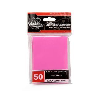 Monster Sleeves - No Logo - Large Size - Flat Matte Pink 50 ct.