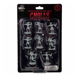 Monster Adventure Minis - Unpainted Figures: Gnolls - 8 Pack (MON-GN8-223)