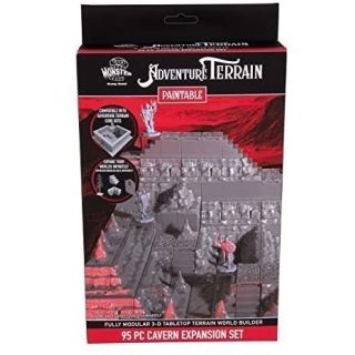 Monster Adventure Terrain - Cavern Expansion Set  95 Piece Unpainted (MON-MATCAV-435)