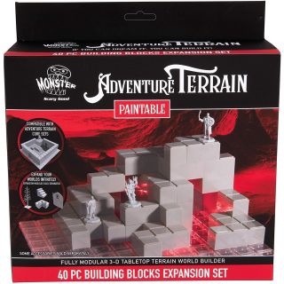 Monster Adventure Terrain - Building Block Expansion Set 40 Piece Unpainted (MON-MATBLOC-466)