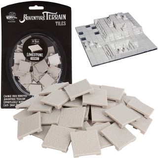 Monster Adventure Terrain - Limestone Tiles 50 Piece Unpainted (MON-ULT-829)