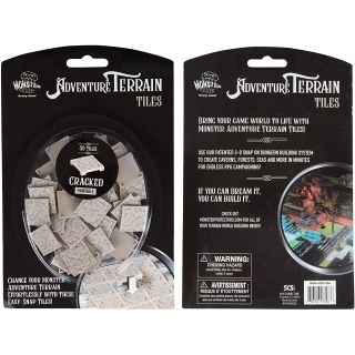 Monster Adventure Terrain - Cracked Tiles 50 Piece Unpainted (MON-UCRT-836)