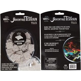 Monster Adventure Terrain - Cobblestone Tiles 50 Piece Unpainted (MON-UCOBT-843)