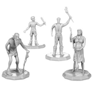 Monster Adventure Minis - Townsfolk Unpainted Figures: Peasant Collection - 8 Pack (MON-MAMUPE-666)