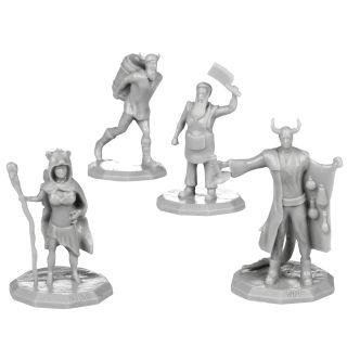 Monster Adventure Minis - Townsfolk Unpainted Figures: Merchant Collection - 8 Pack (MON-MAMUM-673)