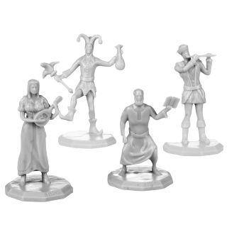 Monster Adventure Minis - Townsfolk Unpainted Figures: Entertainer Collection - 8 Pack (MON-MAMUE-710)