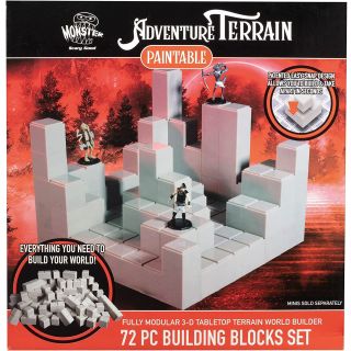 Monster Adventure Terrain - Building Block Expansion Set 72 Piece Unpainted (MON-RMATBLOC-530)