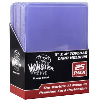 Monster 25 count Clear Top Loader Card Protectors for TCGs)