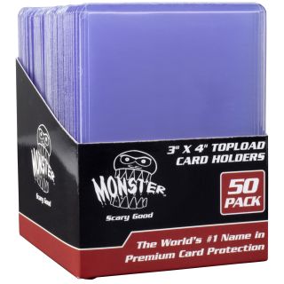 Monster 50 count Clear Top Loader Card Protectors for TCGs