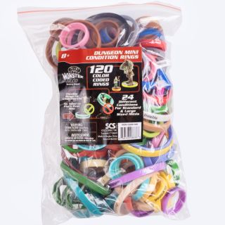120 Bulk Monster Condition Rings For DnD Large and Small Minis