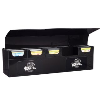Monster  Magnetic Deca 10-Deck Magnetic Deck Box with Removable Compartments- Black