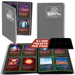 Monster Protectors - 4-Pocket Binder -  Holofoil Silver(Clear)
