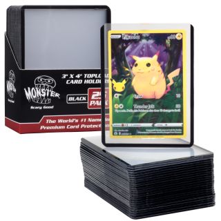 Monster Clear Top Loader for TCG 3x4 - 25 Count - Black Border