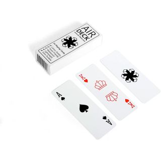 Air Deck pocket sized plastic playing cards - WHITE