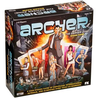 Archer Board Game (6 Oversized Location Tiles; 8 Oversized Character Sheets; 8 Unique Character ...